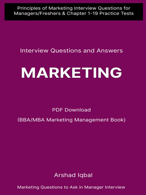 Title details for Principles of Marketing Important Questions and Answers PDF by Arshad Iqbal - Available